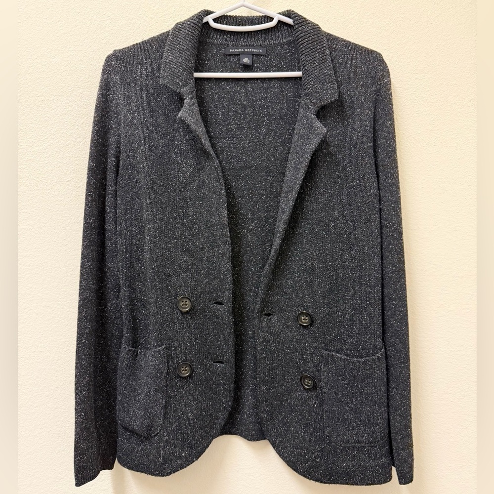 Banana Republic Double-Breasted Sweater Blazer
